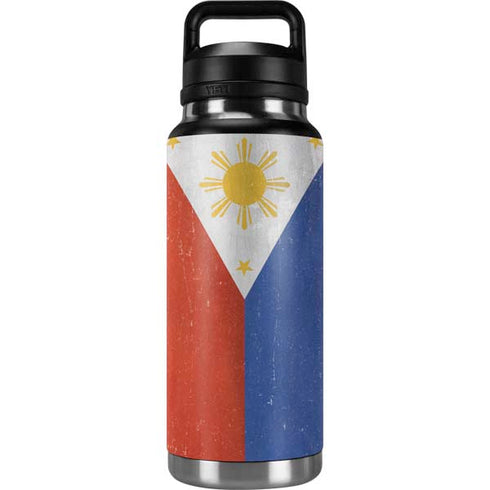 Philippines Flag Distressed YETI Rambler 36oz Bottle Skin